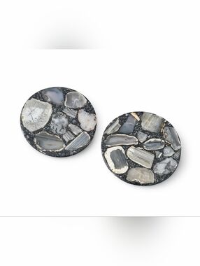 Agate Stone Trivet Hot Plate Set (2 Piece)